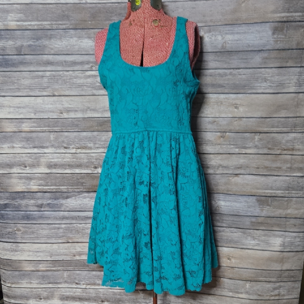 Kirra Blue Scoop Neck Sleeveless Mini Sundress